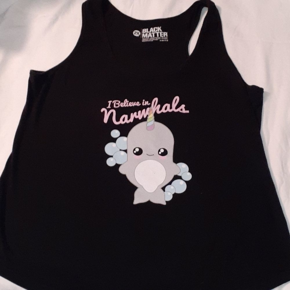 I Believe in Narwhals Racerback Tank Top 2X XXL